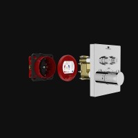 Душевая система Vincea Inspire VSFW-3I21T1CH, термостатическая, 2 потребителя, цвет хром