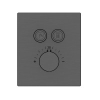 Душевая система Vincea Inspire VSFW-3I21T2GM, термостатическая, 2 потребителя, воронёная сталь, gunmetal
