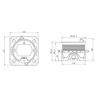 Душевая система Vincea Inspire VSFW-3I22MT2GM, термостатическая, на 2 потребителя, воронёная сталь, gunmetal