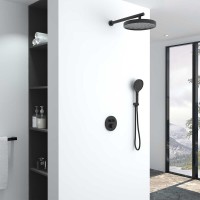 Душевая система Vincea Inspire VSFW-3I22MT2MB, термостатическая, на 2 потребителя, цвет черный матовый