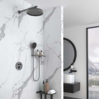 Душевая система Vincea Inspire VSFW-3I22MT2RGM, термостатическая, воронёная сталь, gunmetal