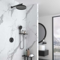 Душевая система Vincea Inspire VSFW-3I22MT2RMB, термостатическая, цвет черный матовый