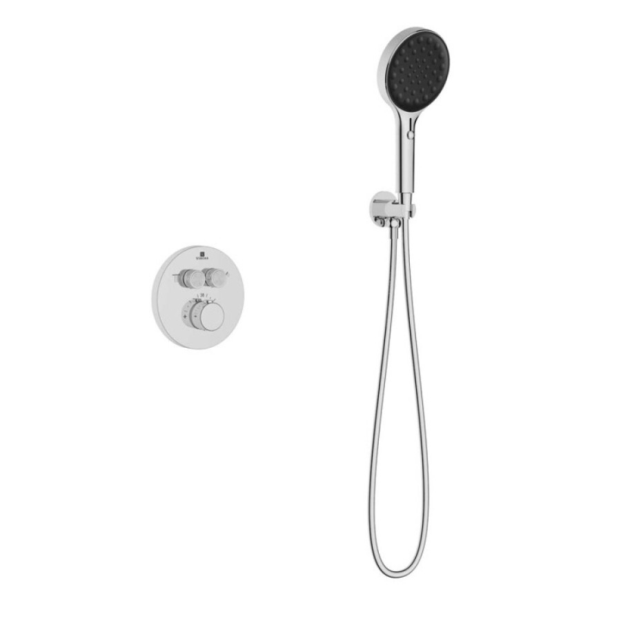 Душевая система Vincea Inspire VSFW-3I22MT3CH, термостатическая, цвет хром/черный