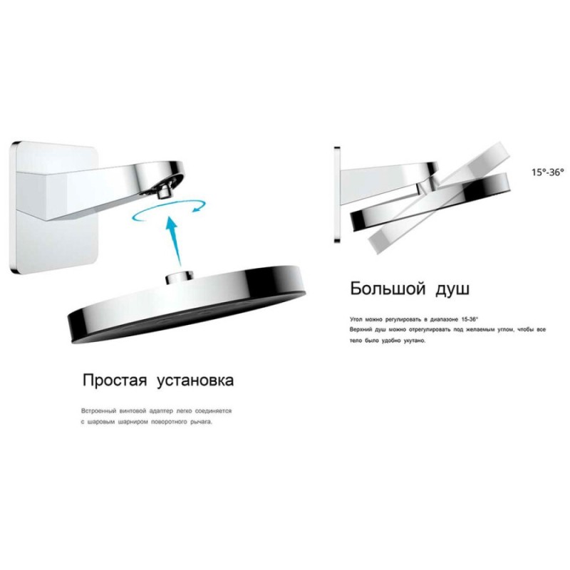 Душевая система Vincea Inspire VSFW-3I22MT3MB, термостатическая, цвет черный матовый