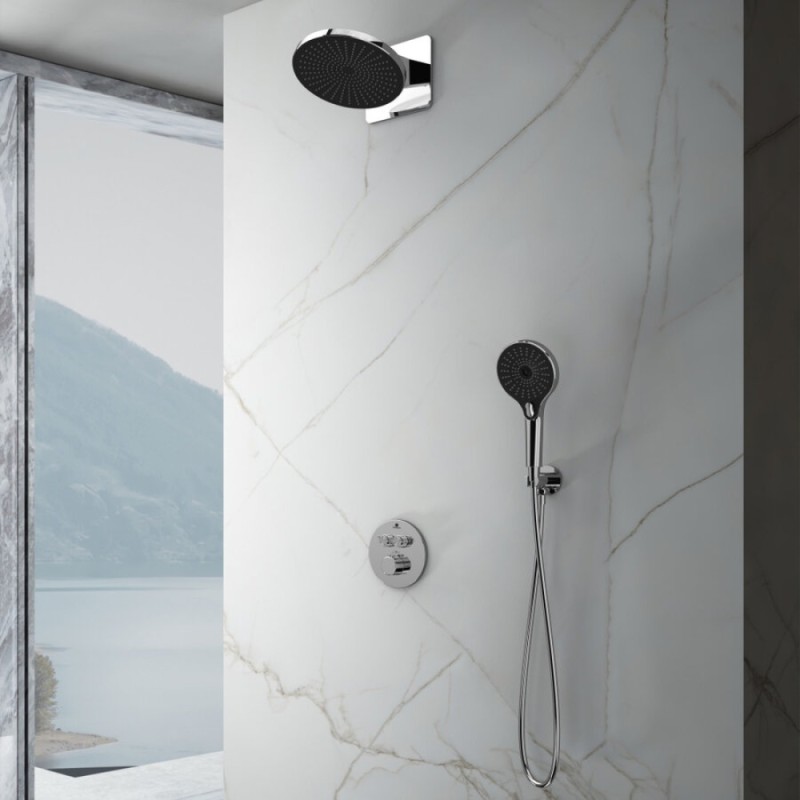 Душевая система Vincea Inspire VSFW-3I22MT5CH, термостатическая, на 2 потребителя, цвет хром