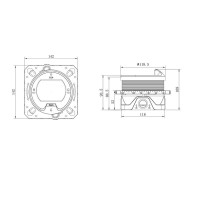 Душевая система Vincea Inspire VSFW-3I22MT5GM, термостатическая, на 2 потребителя, воронёная сталь, gunmetal
