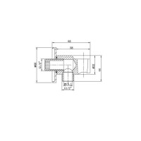 Душевая система Vincea Inspire VSFW-3I22MT5GM, термостатическая, на 2 потребителя, воронёная сталь, gunmetal