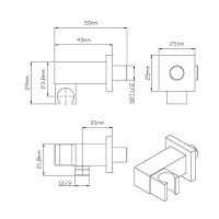 Душевая система Vincea VSFW-4211RBG, встраиваемая, 2 режима, цвет брашированное золото