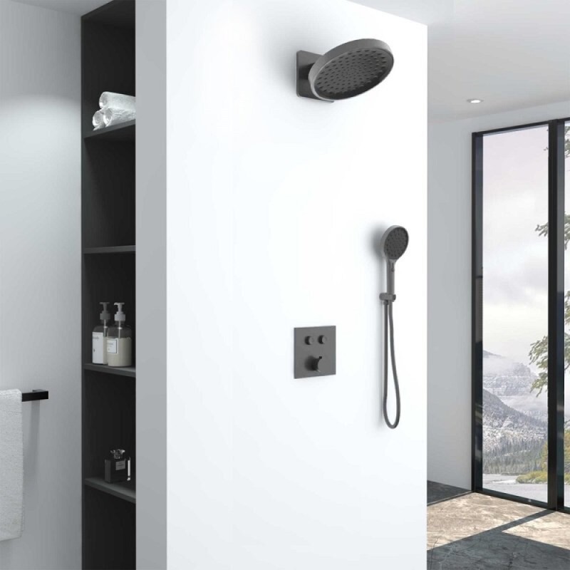 Душевая система Vincea Inspire VSFW-421I3GM, воронёная сталь, gunmetal