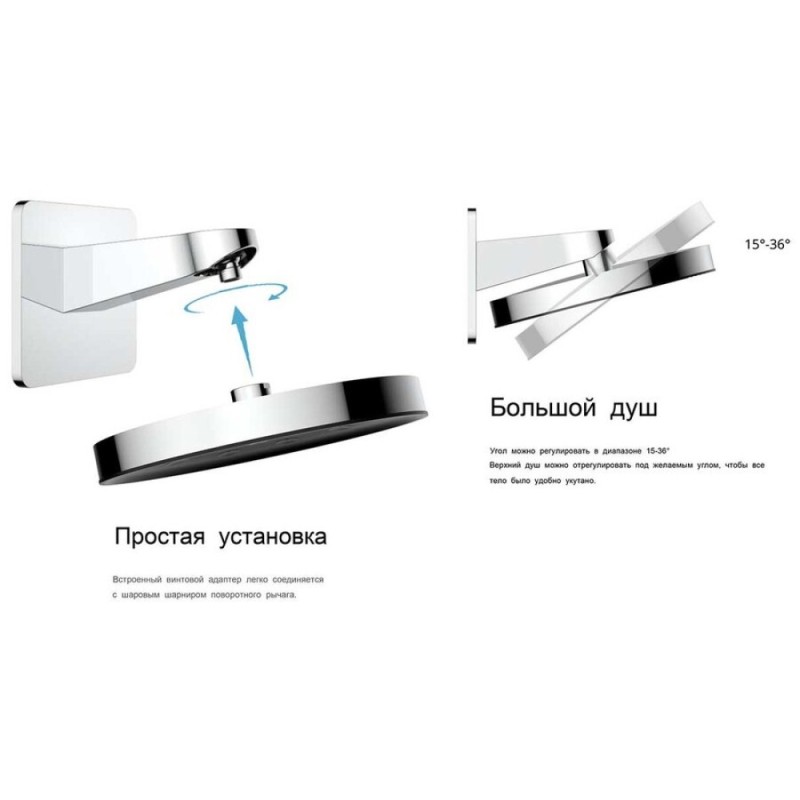 Душевая система Vincea VSFW-422TI3GM, термостатическая, воронёная сталь, gunmetal