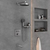 Душевая система Vincea Inspire VSFW-431I2RCH, термостатическая, с полкой, хром
