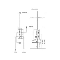 Душевая система Vincea VSFW-431T1RBG, термостатическая, 3 потребителя, с изливом, цвет брашированное золото