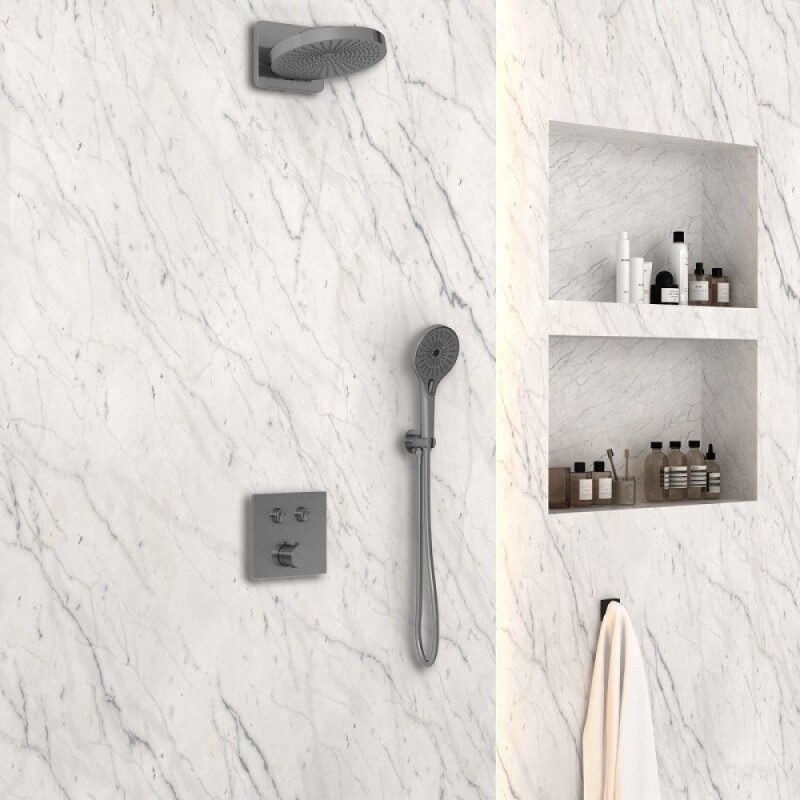 Душевая система Vincea Inspire VSFW-4I211GM, воронёная сталь, gunmetal