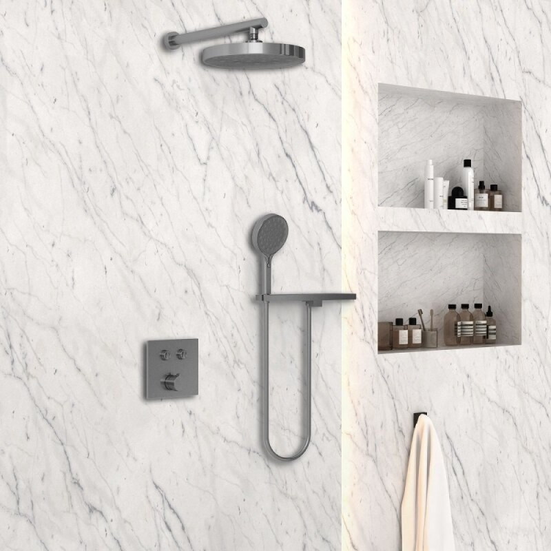 Душевая система Vincea Inspire VSFW-4I212RGM, воронёная сталь, gunmetal