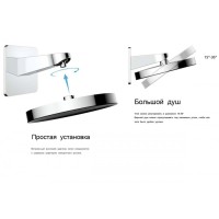 Верхний душ Vincea Inspire VSHD-3I3CGM, 30 см, 1 режим струи, воронёная сталь, gunmetal