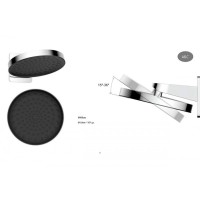 Верхний душ Vincea Inspire VSHD-3I3CGM, 30 см, 1 режим струи, воронёная сталь, gunmetal