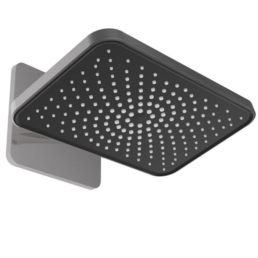 Верхний душ Vincea Inspire VSHD-3I4CGM, 32 х 29.8 см, 1 режим струи, воронёная сталь, gunmetal