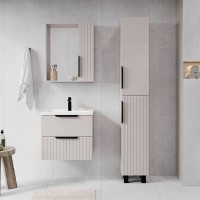 Тумба под раковину Viant Сицилия VSIC50MDCAP-T2YP, 50 см, подвесная, с ящиками, цвет капучино