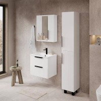 Тумба под раковину Viant Сицилия VSIC60MDBEL-T2YP, 60 см, подвесная, с ящиками, цвет белый