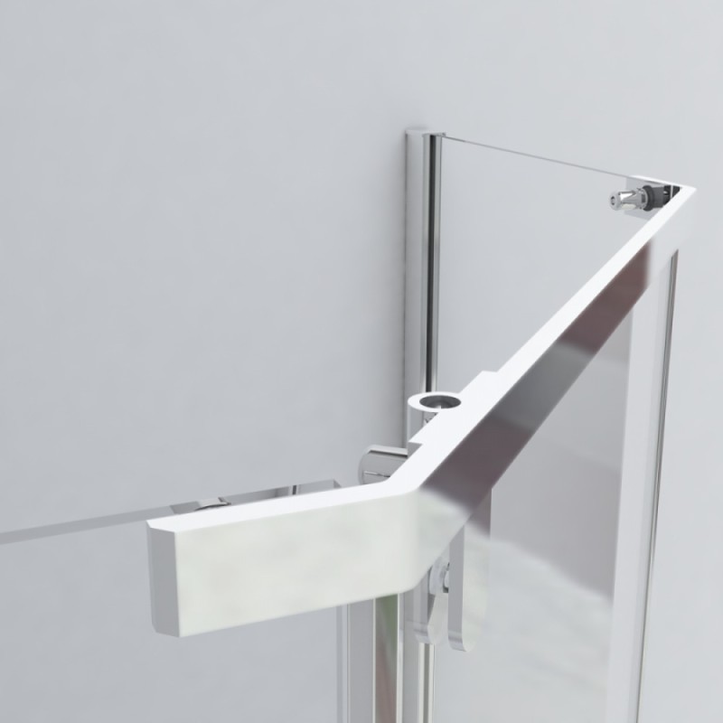 Душевой уголок Vincea Stresa VSP-1S100CL, 100 x 100 см, пятиугольный, дверь распашная, стекло прозрачное, хром