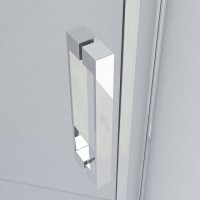 Душевой уголок Vincea Stresa VSP-1S 100 x 100 см пятиугольный, дверь распашная, стекло прозрачное, черный, VSP-1S100CLB