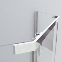 Душевой уголок Vincea Stresa VSP-1S 100 x 100 см пятиугольный, дверь распашная, стекло прозрачное, черный, VSP-1S100CLB