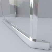 Душевой уголок Vincea Stresa, 100 x 100 см, стекло прозрачное, профиль воронёная сталь, gunmetal, VSP-1S100CLGM