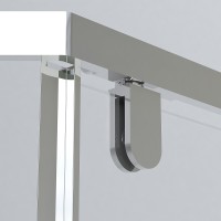 Душевой уголок Vincea Stresa, 100 x 100 см, стекло прозрачное, профиль воронёная сталь, gunmetal, VSP-1S100CLGM