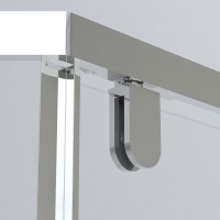 Душевой уголок Vincea Stresa VSP-1S900CH, 90 x 90 см, пятиугольный, дверь распашная, стекло шиншилла, хром