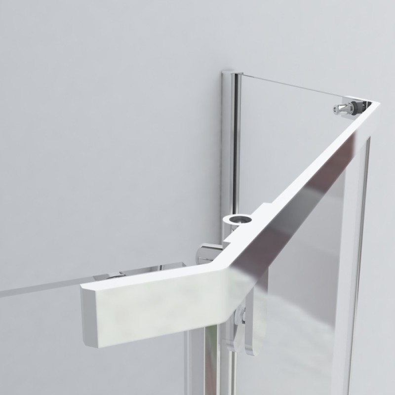 Душевой уголок Vincea Stresa VSP-1S900CL, 90 x 90 см, пятиугольный, дверь распашная, стекло прозрачное, хром