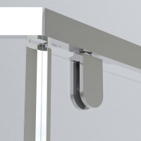 Душевой уголок Vincea Stresa VSP-1S900CLB, 90 x 90 см, пятиугольный, дверь распашная, стекло прозрачное, черный