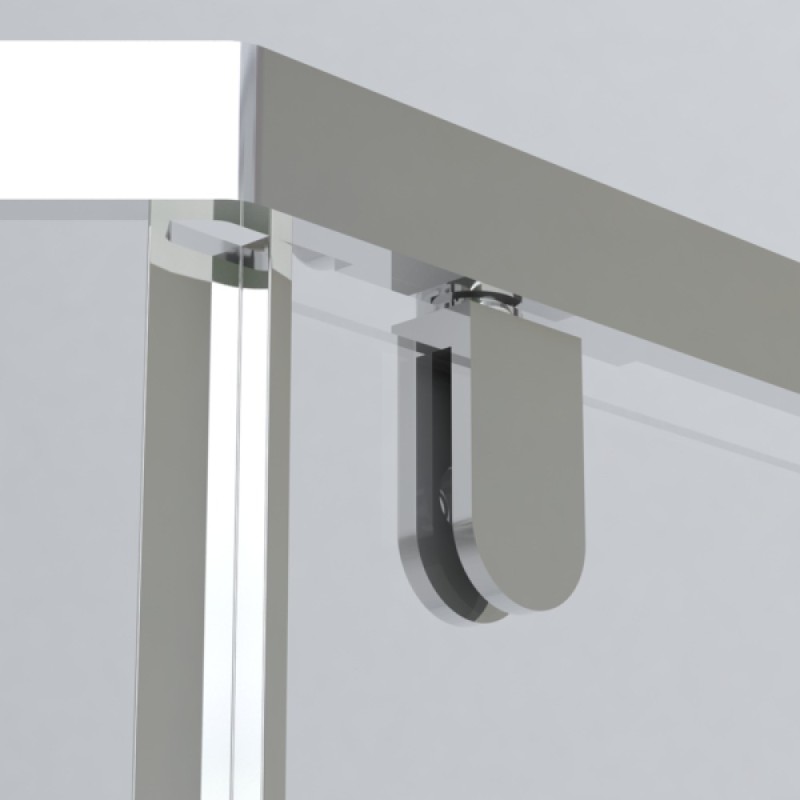 Душевой уголок Vincea Stresa VSP-1S900CLB, 90 x 90 см, пятиугольный, дверь распашная, стекло прозрачное, черный