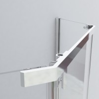 Душевой уголок Vincea Stresa VSP-1S900CLB, 90 x 90 см, пятиугольный, дверь распашная, стекло прозрачное, черный