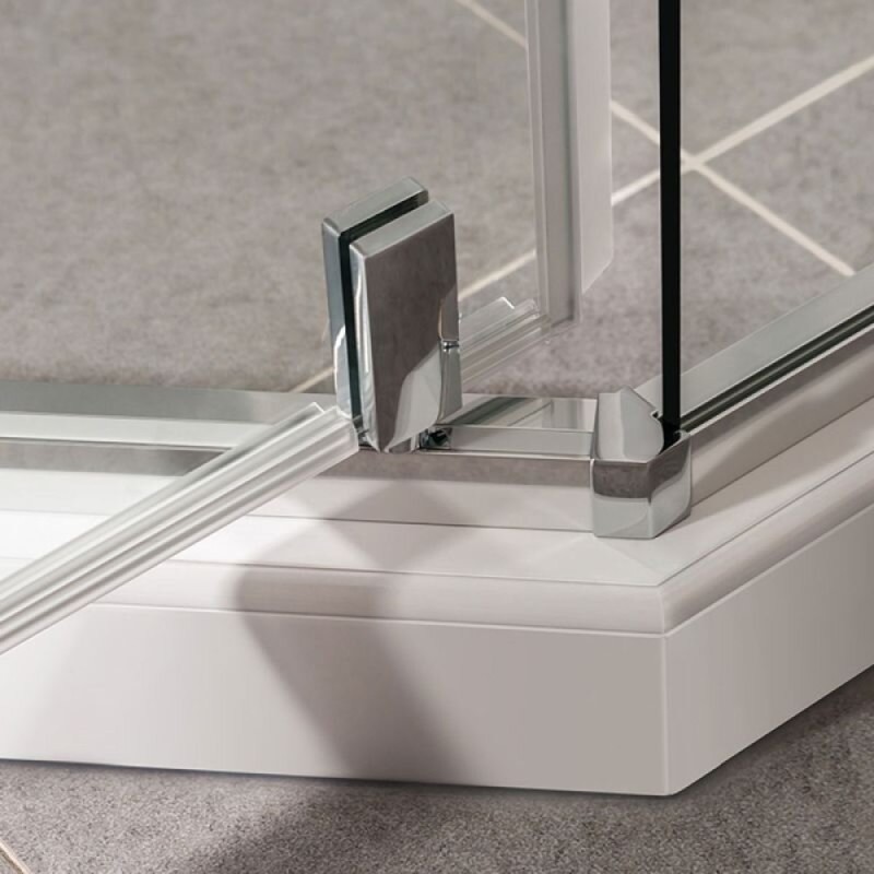 Душевой уголок Vincea Slim-U 90 x 90 см, стекло прозрачное, профиль хром, VSP-2SU900CL
