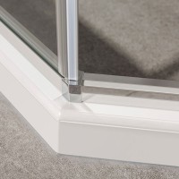 Душевой уголок Vincea Slim-U 90 x 90 см, стекло прозрачное, профиль черный матовый, VSP-2SU900CLB