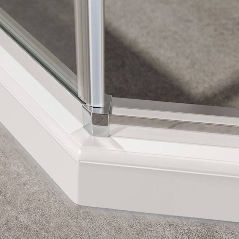 Душевой уголок Vincea Slim-U 90 x 90 см, стекло прозрачное, профиль черный матовый, VSP-2SU900CLB