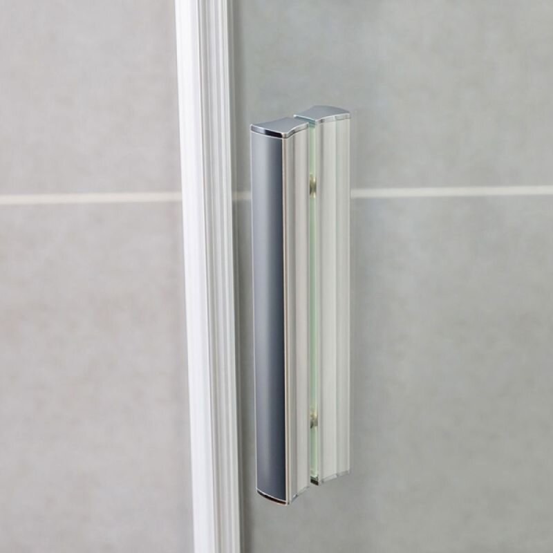 Душевой уголок Vincea Slim-U 90 x 90 см, стекло прозрачное, профиль черный матовый, VSP-2SU900CLB