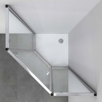 Душевой уголок Vincea Penta VSP-3P 100 x 100 см пятиугольный, дверь распашная, стекло прозрачное, хром, VSP-3P100CL