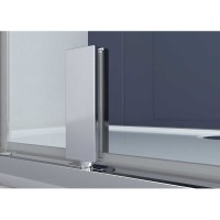 Душевой уголок Vincea Penta VSP-3P100CLGM, 100 x 100 см, стекло прозрачное, профиль вороненая сталь, gunmetal