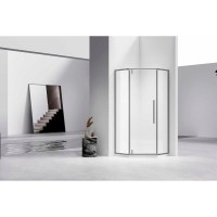Душевой уголок Vincea Slim-N VSP-4SN100CLGM, 100 x 100 см, стекло прозрачное, профиль вороненая сталь, gunmetal
