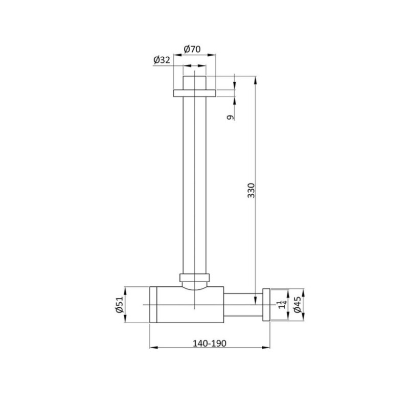 Сифон Vincea для раковины, хром, VSPH-1B01CH