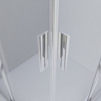 Душевой уголок Vincea Garda VSQ-1G100CH, 100 x 100 см, четверть круга, дверь раздвижная, стекло шиншилла, хром