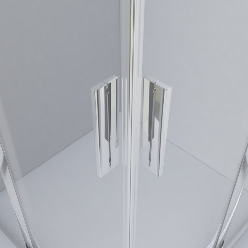 Душевой уголок Vincea Garda VSQ-1G800CH, 80 x 80 см, четверть круга, дверь раздвижная, стекло шиншилла, хром