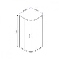 Душевой уголок Vincea Garda VSQ-1G800CL, 80 x 80 см, четверть круга, дверь раздвижная, стекло прозрачное, хром