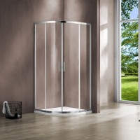 Душевой уголок Vincea Garda VSQ-1G800CL, 80 x 80 см, четверть круга, дверь раздвижная, стекло прозрачное, хром