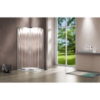 Душевой уголок Vincea Garda VSQ-1G900CH, 90 x 90 см, четверть круга, дверь раздвижная, стекло шиншилла, хром