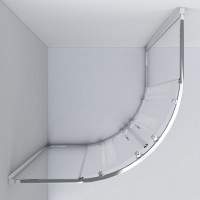 Душевой уголок Vincea Garda VSQ-1G900CLB, 90 x 90 см, четверть круга, дверь раздвижная, стекло прозрачное, черный