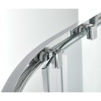 Душевой уголок Vincea Alpha VSQ-3AL 90 x 90 см четверть круга, дверь раздвижная, стекло текстурное, хром, VSQ-3AL900MT