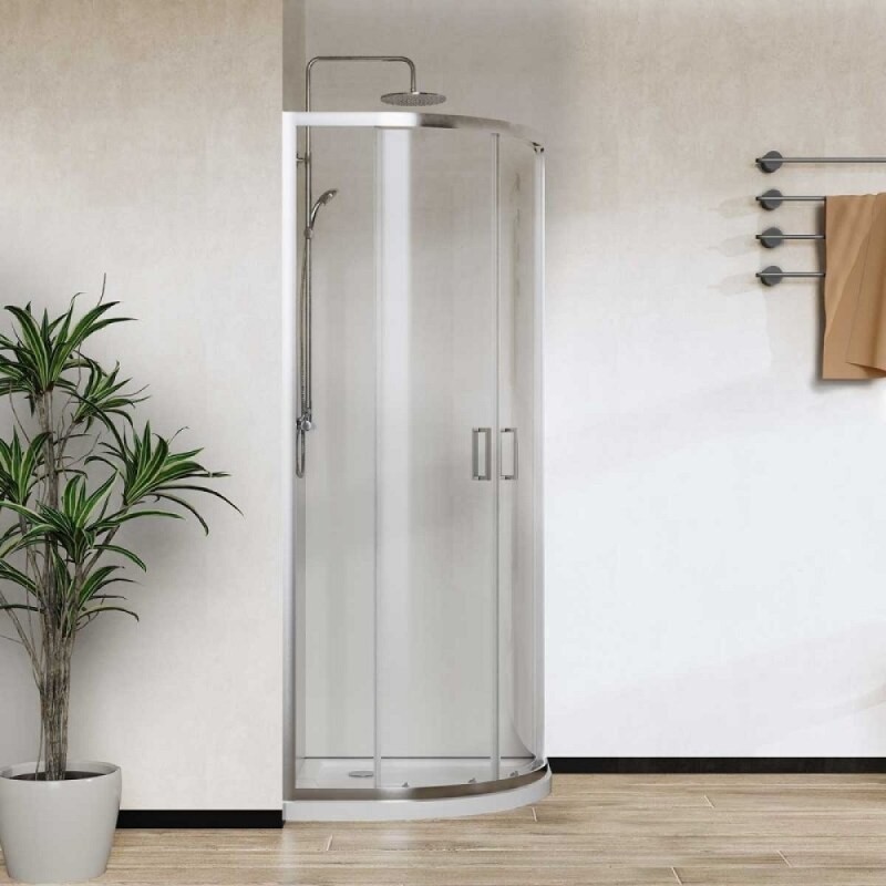 Душевой уголок Vincea City, 80 x 80 см, стекло прозрачное, профиль хром, VSQ-5CT800CL