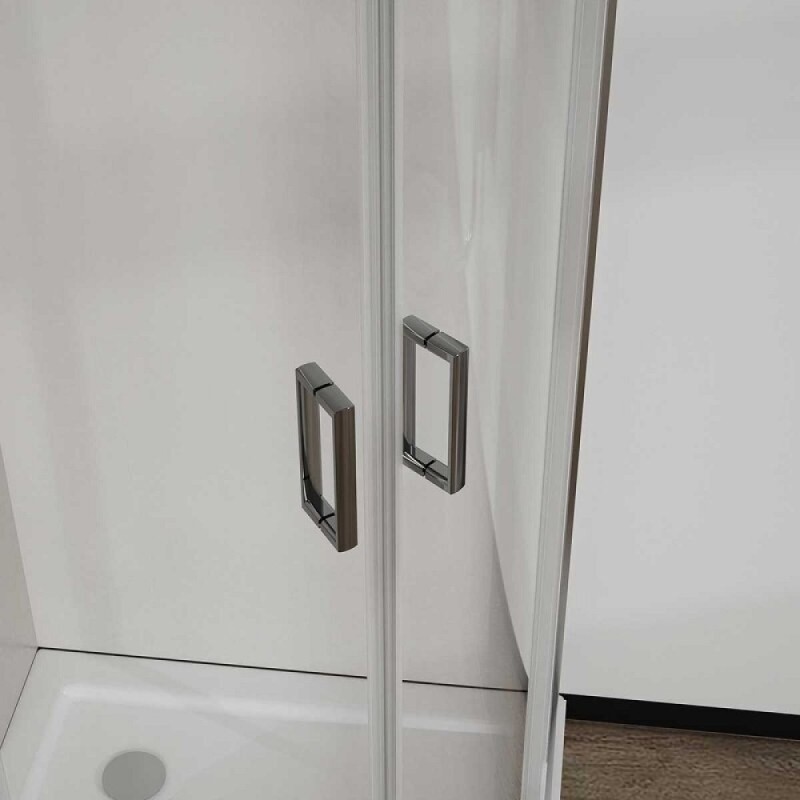 Душевой уголок Vincea City, 80 x 80 см, стекло прозрачное, профиль хром, VSQ-5CT800CL
